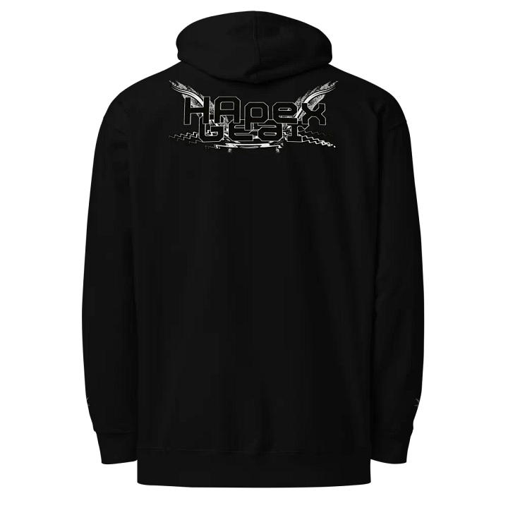 Midweight Hoodie - Embroidered - Wrist - Black HApex Gear White Logo product image (1)