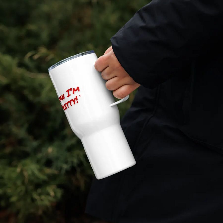 Damn I'm Pretty Travel Mug - Red Lettering product image (6)