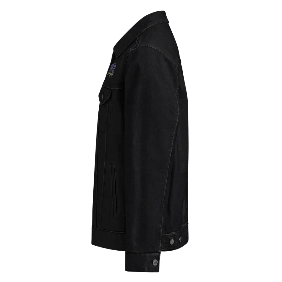 Unhinged Misfits Embroidered Black Denim Jacket product image (3)
