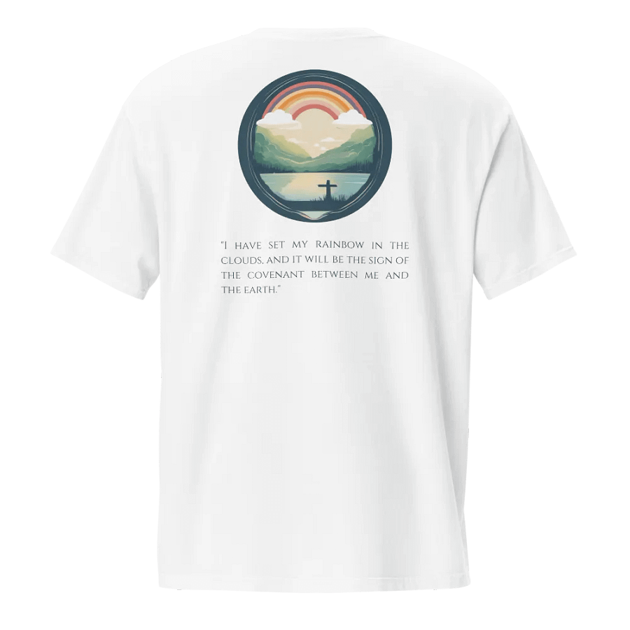 Rainbow of Promise Christian Pocket T-Shirt | Genesis 9:13 product image (22)