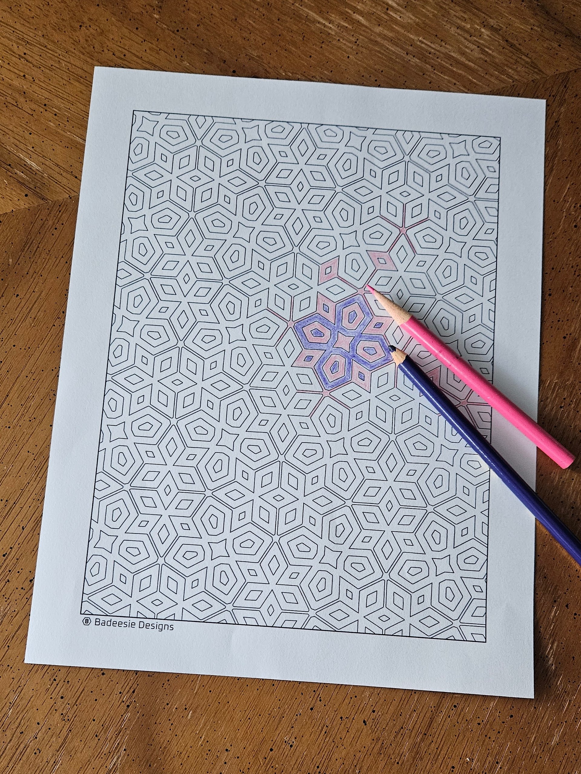 Diamond Emblem Mosaic Coloring Page product image (2)
