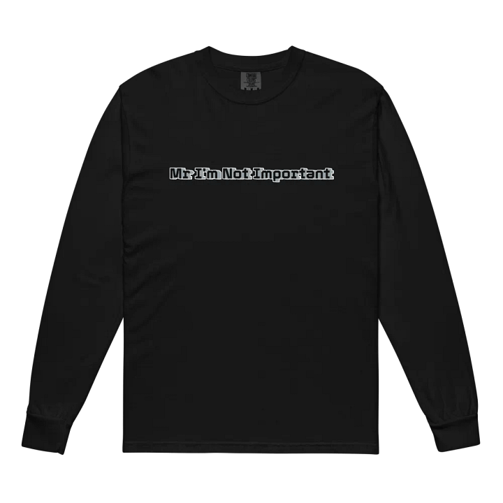 Unisex Garment-Dyed Heavyweight Long Sleeve Shirt - Mr I'm Not Important product image (2)