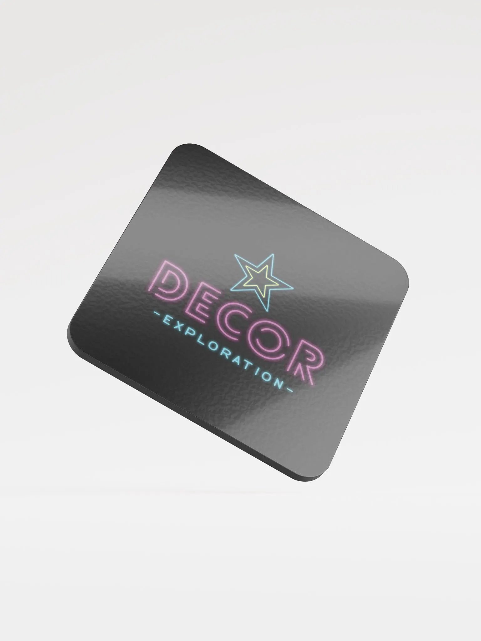 Decor Exploration Black Glossed Cork Coaster product image (1)