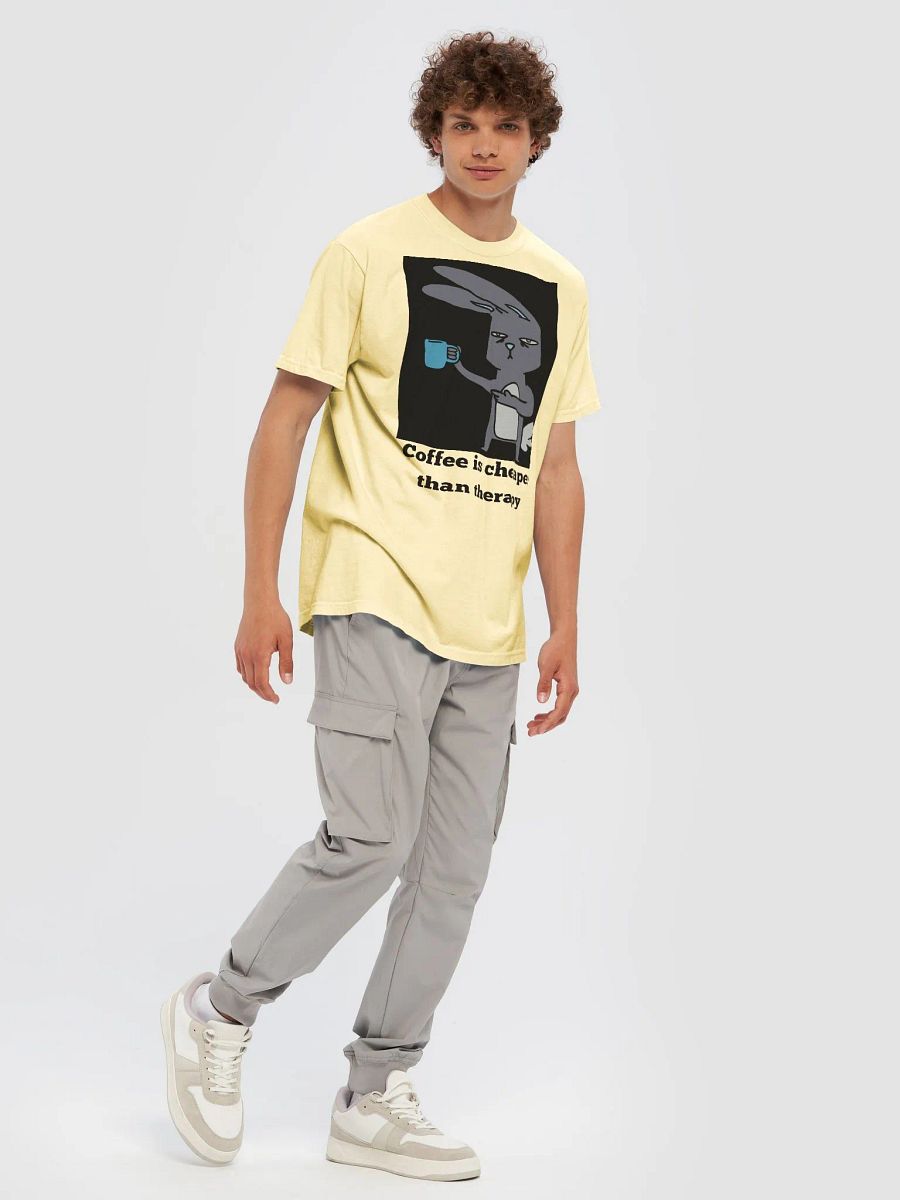 COFFEE OVER THERAPY T-SHIRT (BLACK) product image (31)