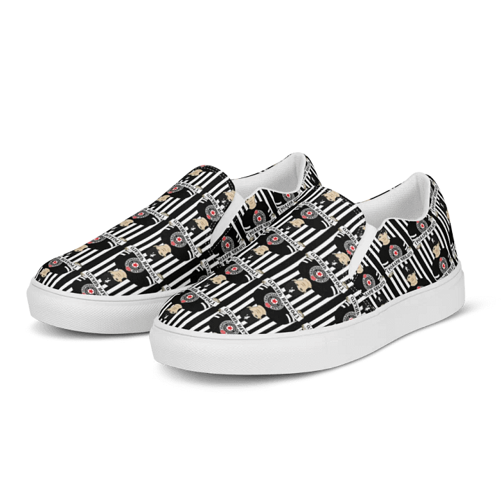 Grobari Čikago KK Partizan Men's Slip-On Canvas Shoes product image (2)