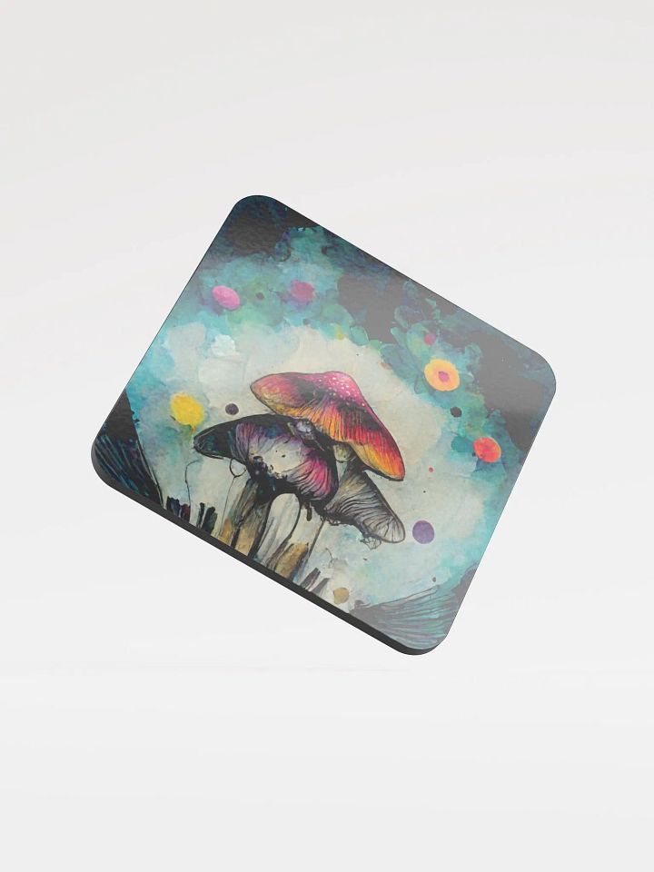 Whimsical Mushroom Dreams Glossed Coaster product image (1)