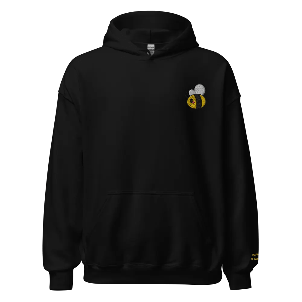embroidered bee hoodie [wrist detail] product image (1)