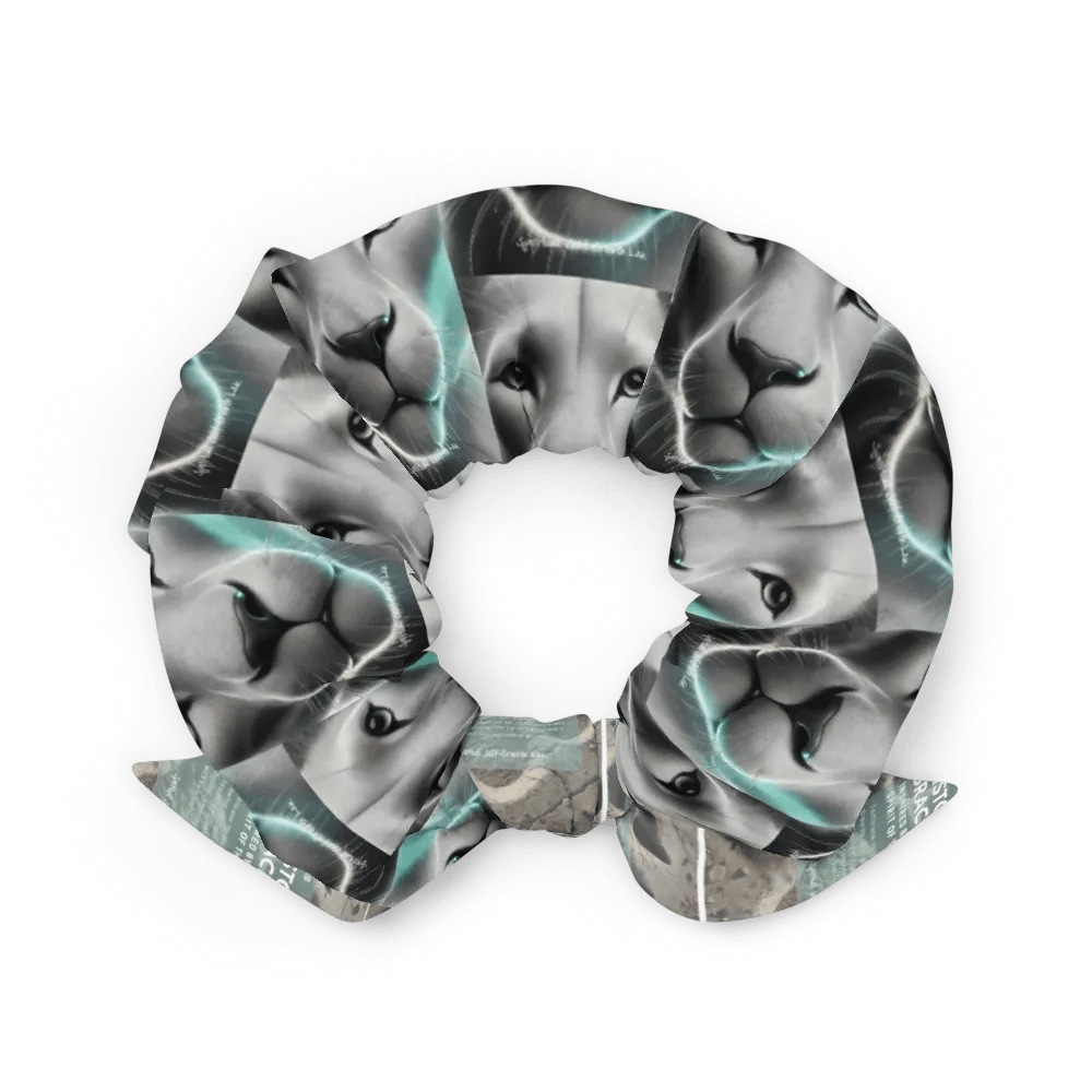"Unstoppable Grace" Lioness All-Over Print Scrunchie – A Tribute to Fierce Feminine Power product image (5)