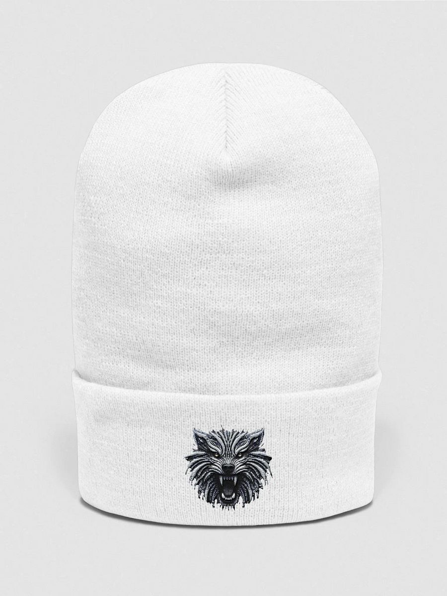 Snarling Wolf Monochrome Beanie product image (18)