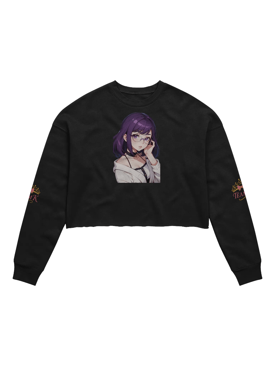 (Purple WAIFU) K Crop Sweatshirt product image (1)