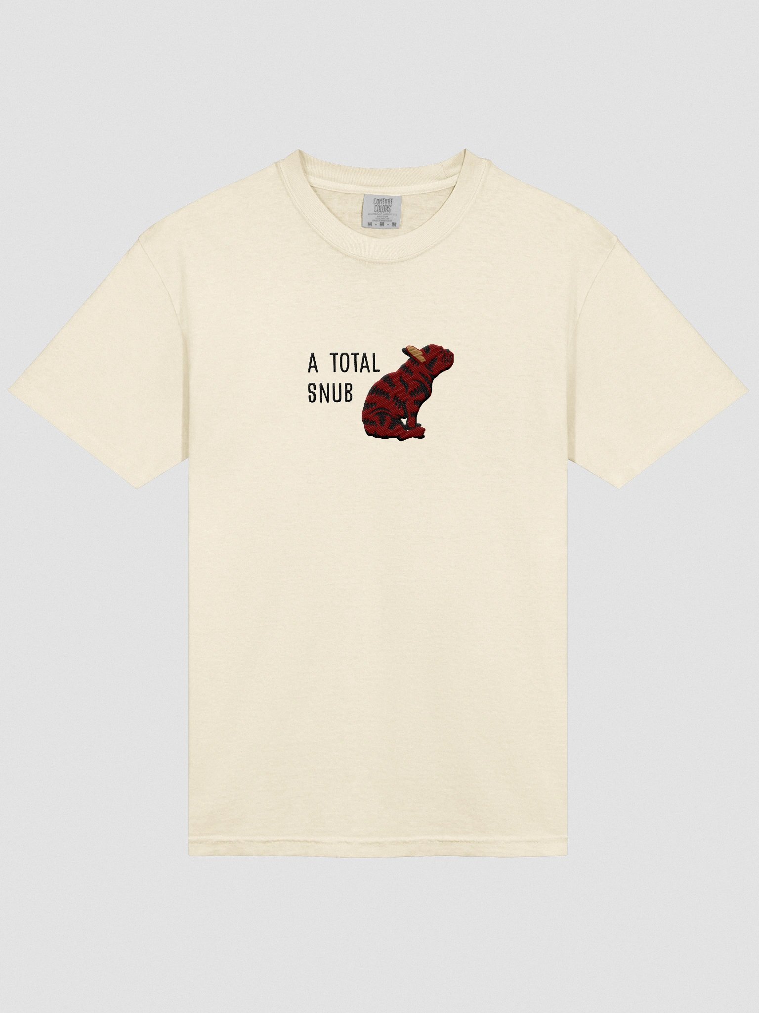 A Total Snub T-Shirt(Embroidered) of a French Bulldog(Brindle) product image (6)