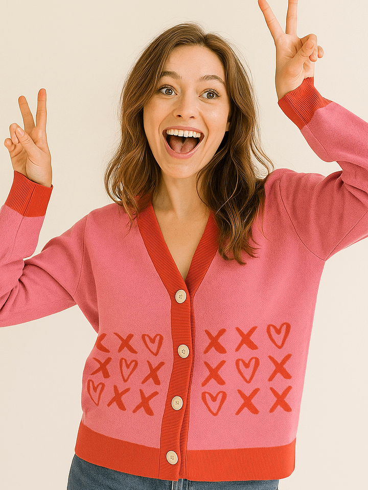 Heartfelt Jacquard Knit Cardigan product image (1)
