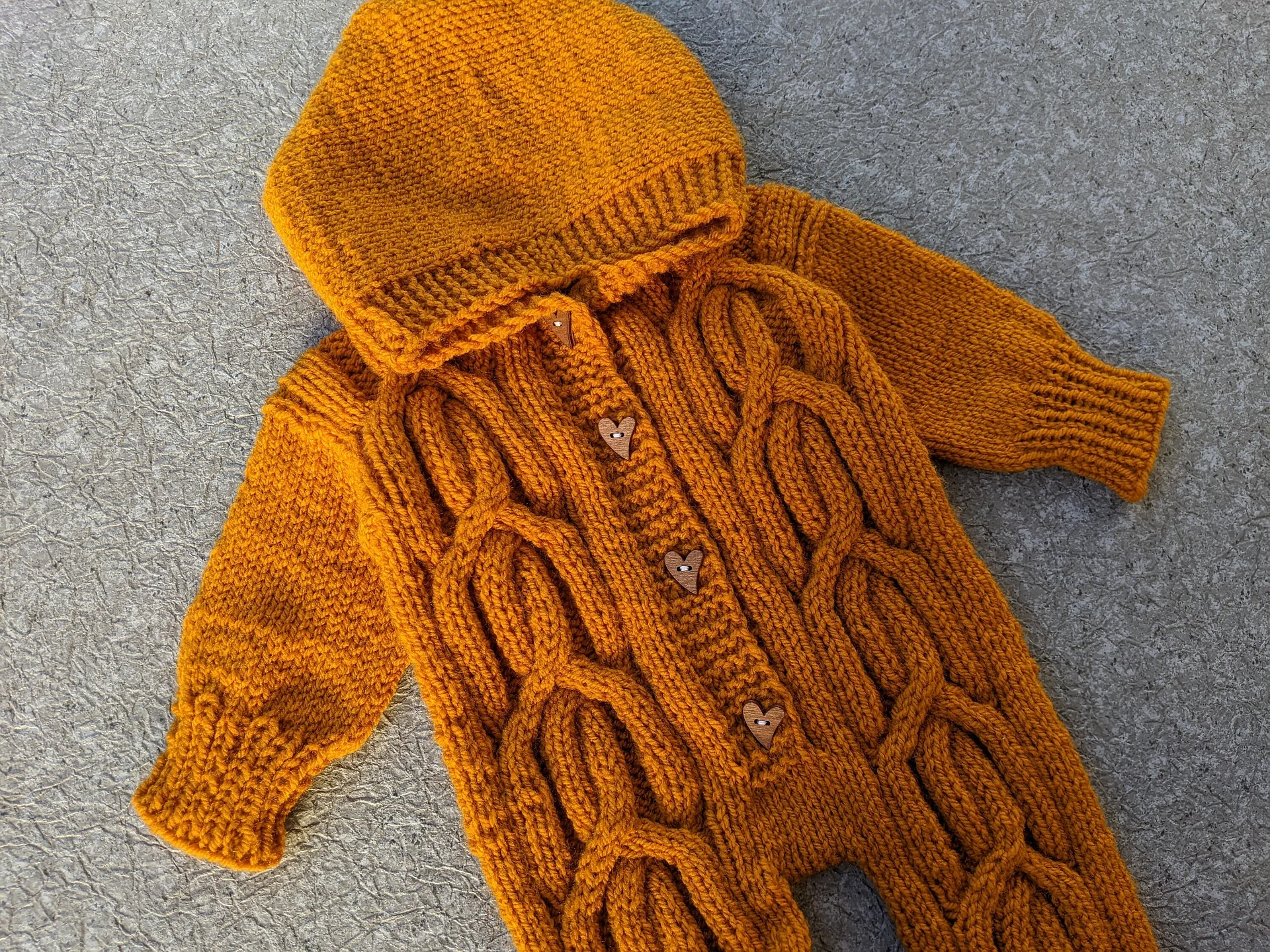 Aran Knit Baby Romper Pattern product image (6)