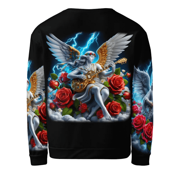 Angels making Music with a Guitar - All-Over Unisex Sweatshirt #20 product image (2)