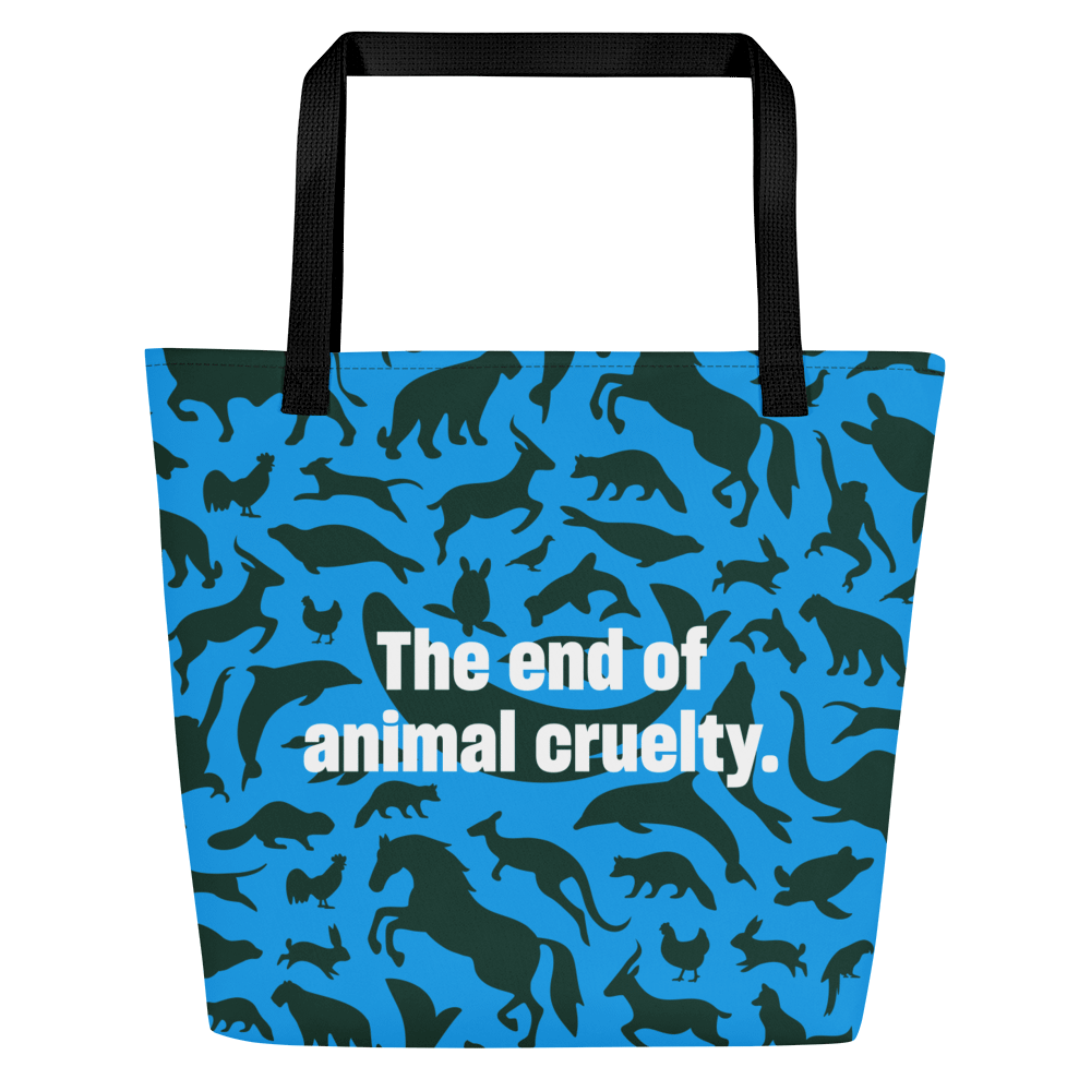 Large Animal Print tote with pocket product image (1)