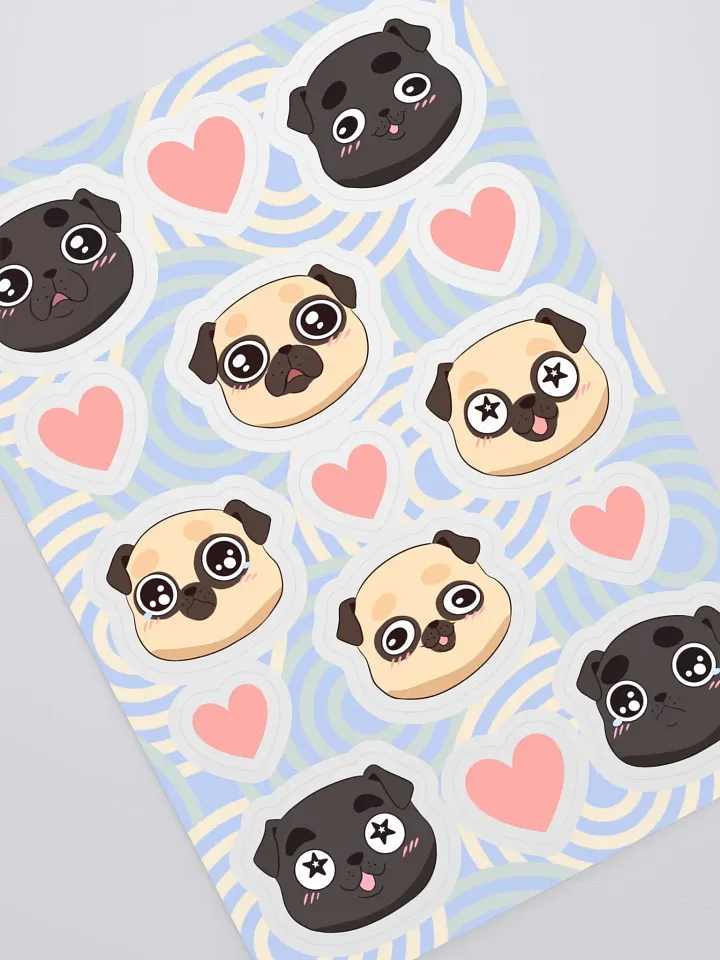 Pug Love Sticker Sheet product image (2)
