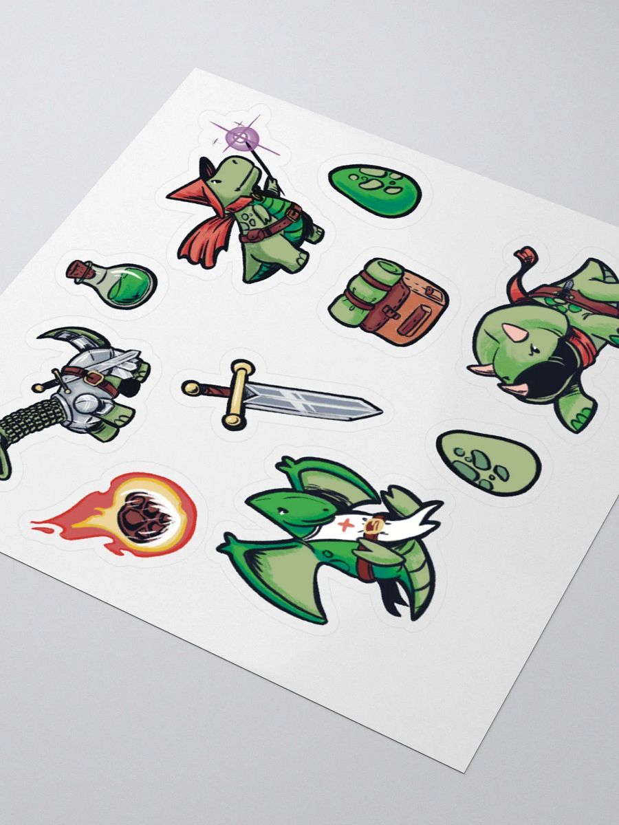 D&D Party Dinosaurs Sticker Set - Fantasy RPG Character Decals product image (3)