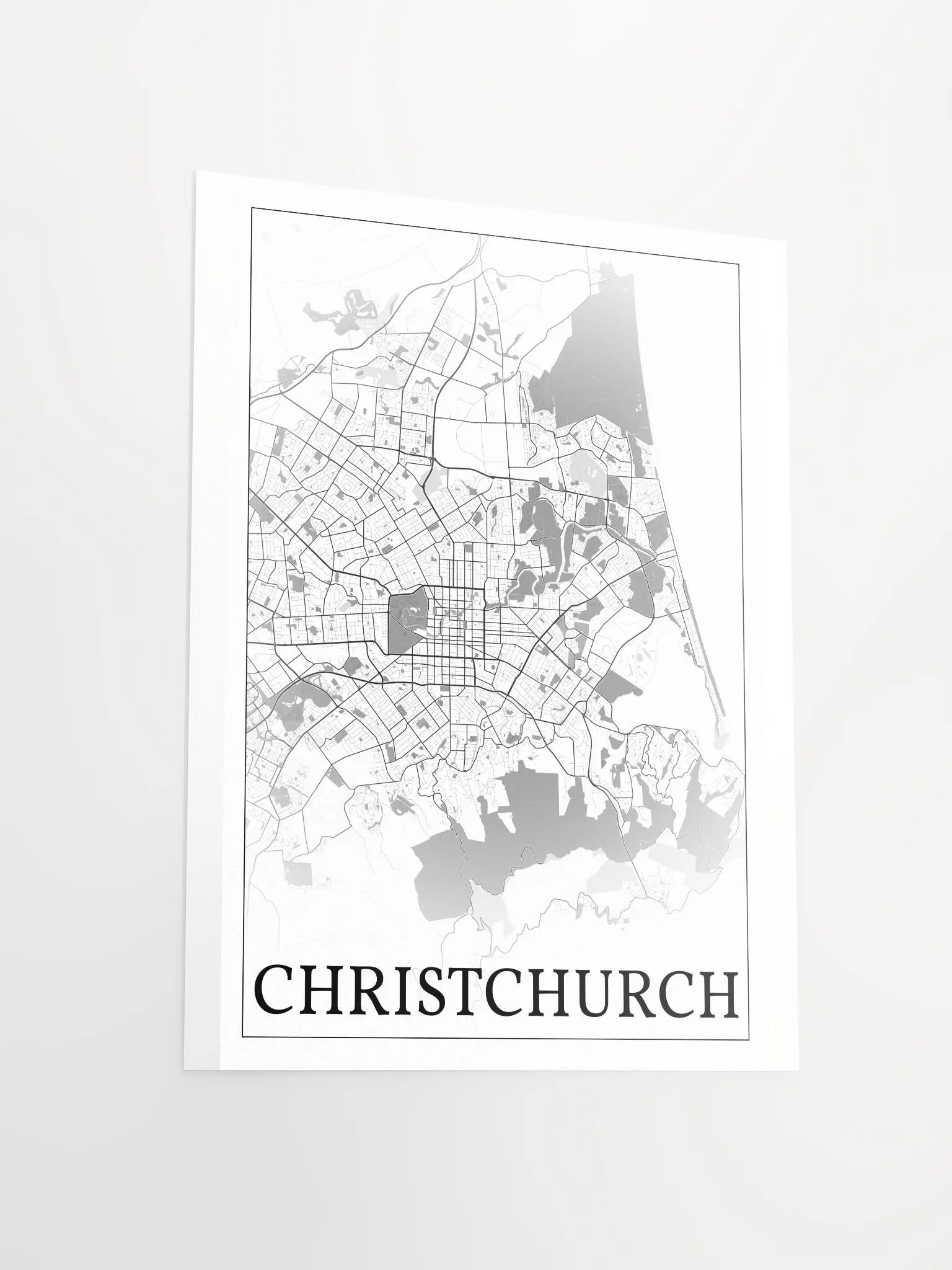 Christchurch, New Zealand, city map print product image (15)