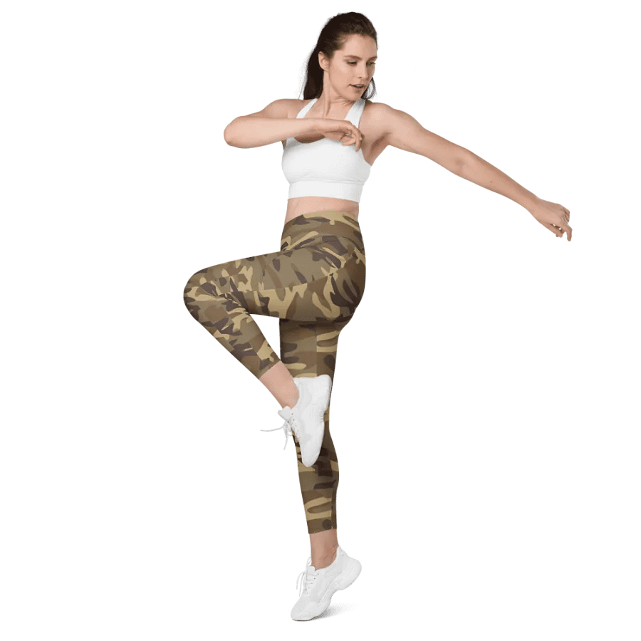 Green Camo Leggings with Pockets product image (11)
