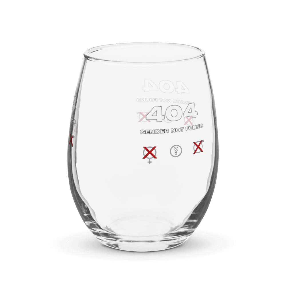 404 Gender not Found Wine Glass product image (3)