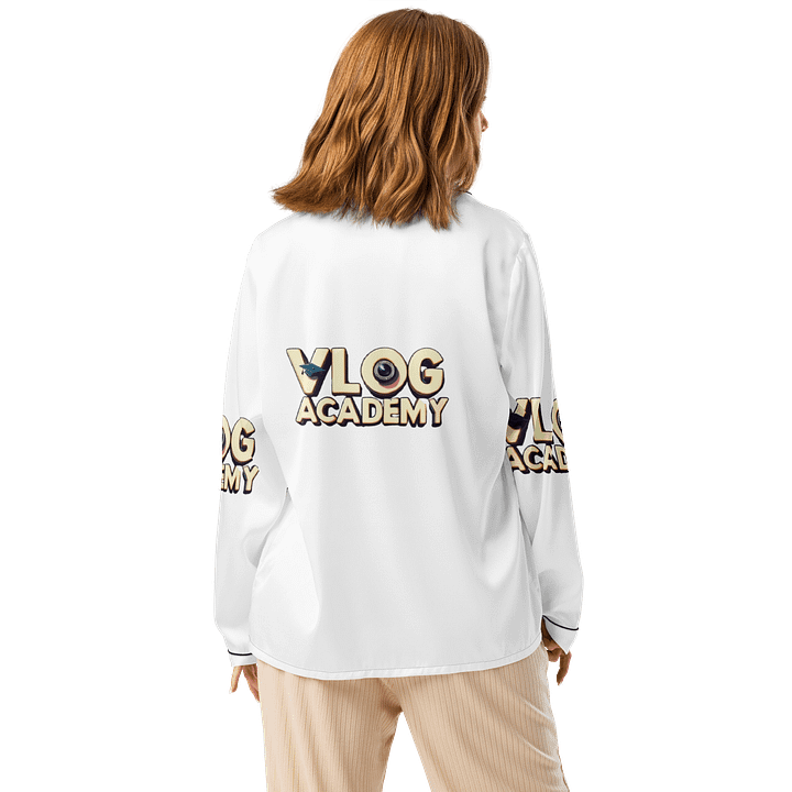 Vlog Academy All-Over Print Women's Long Sleeve Pajama Top product image (2)
