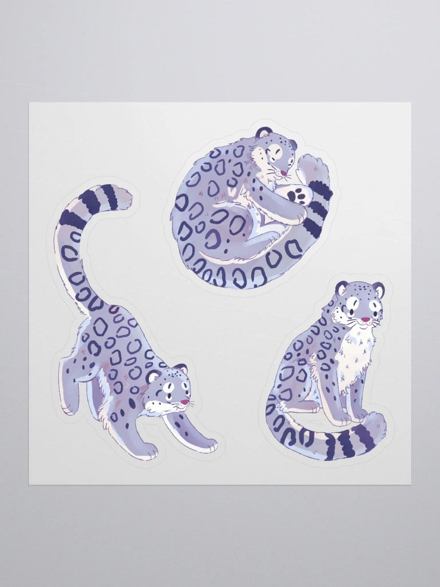 Whimsical Snow Leopard Sticker Set product image (2)