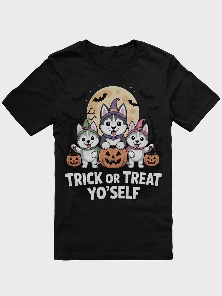 Witchy Huskies Trick-or-Treat T-Shirt product image (2)