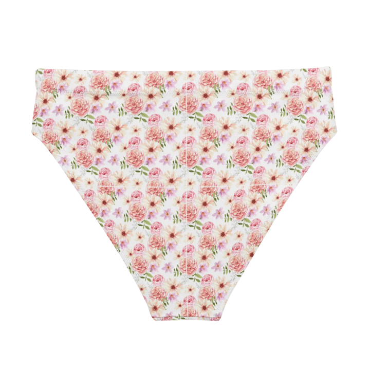 Watercolour Floral Pattern High Waisted Bikini Bottom - V7 product image (2)