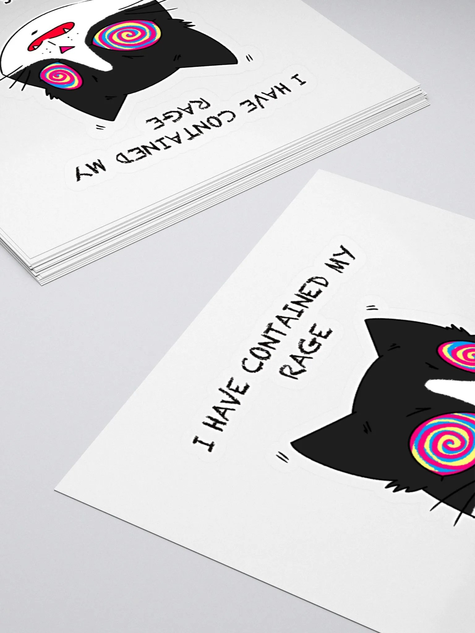 Rage Cat Sticker With Text product image (4)