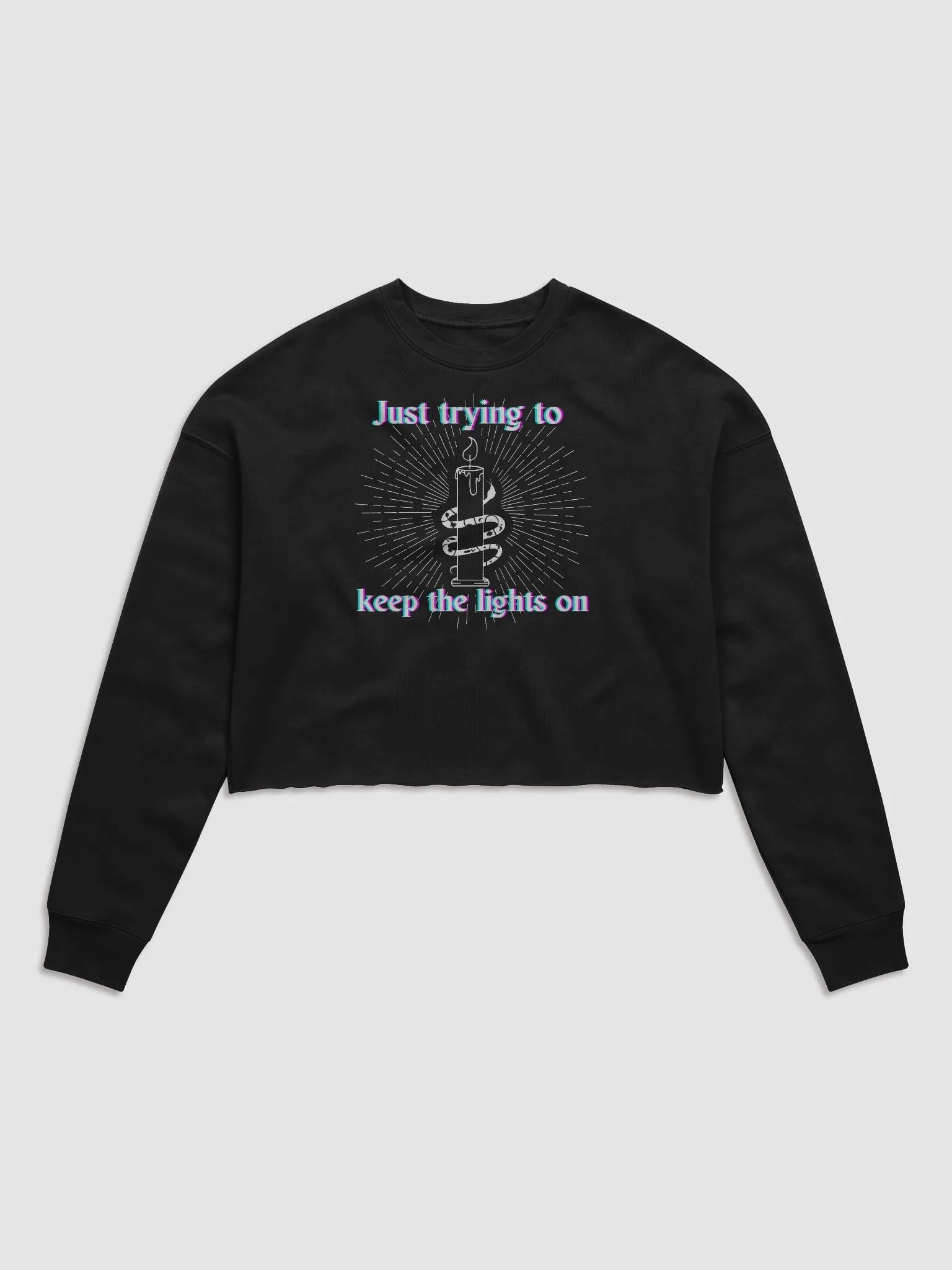 "Just Trying to Keep the Lights On" Cropped Sweater product image (1)