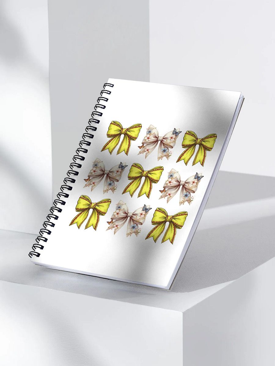 Spring Bows Softball Floral Spiral Notebook product image (3)