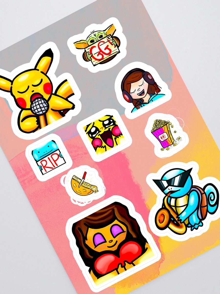 LuttiGamesMusic Twitch Emotes Sticker Sheet Set 1 product image (1)