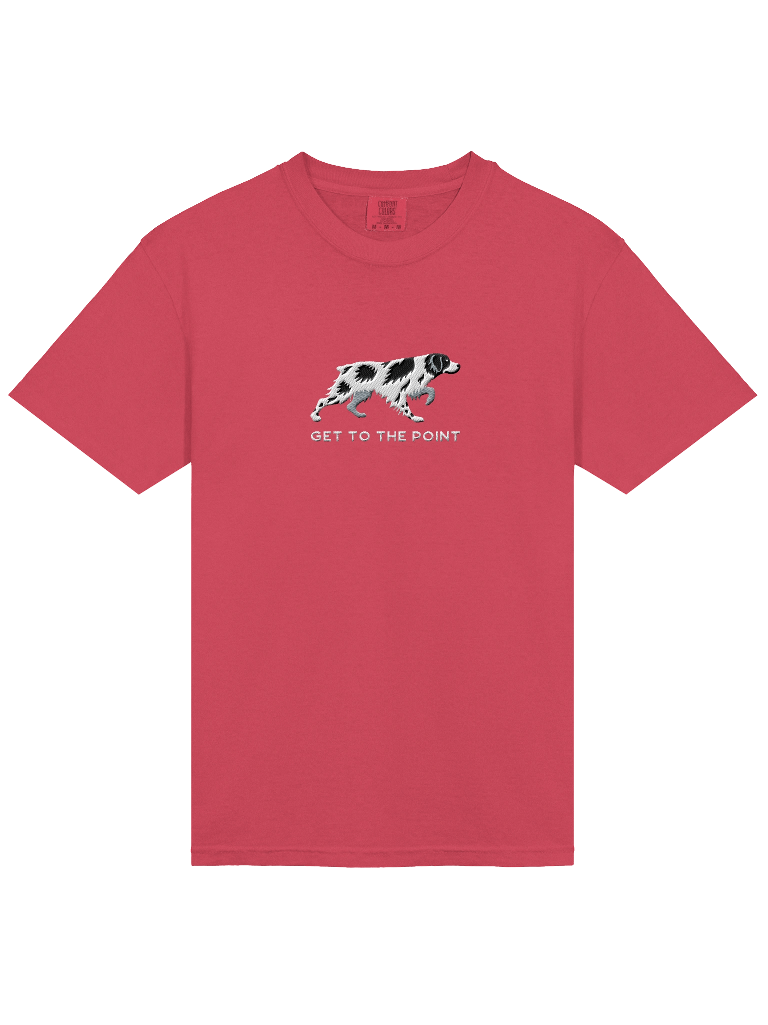 Get to the Point T-Shirt(Embroidered) of a Brittany Spaniel(Black & White) product image (43)