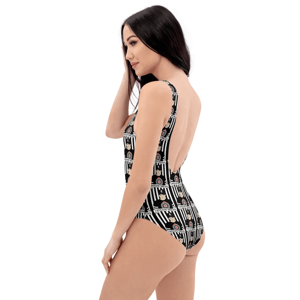 Grobari Čikago KK Partizan All-Over Print One-Piece Swimsuit product image (2)