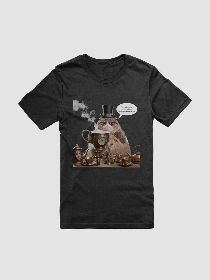 Grumpy Teatime Cat Steampunk T-Shirt product image (1)