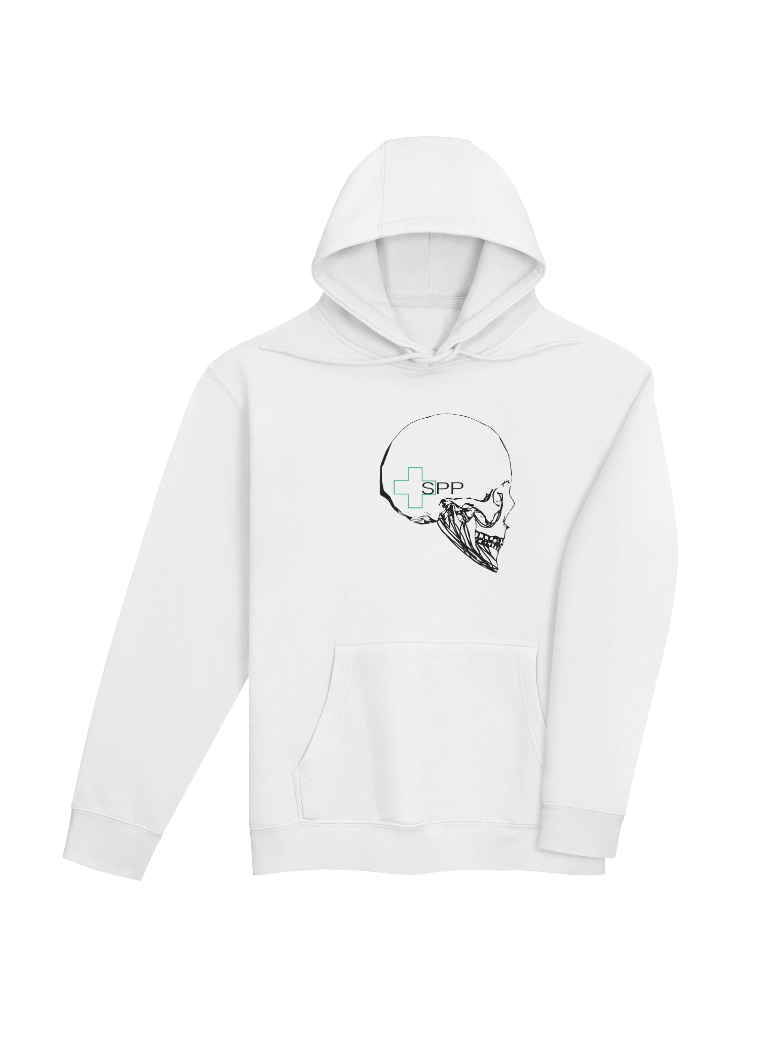 spp (skull) white hoodie product image (4)