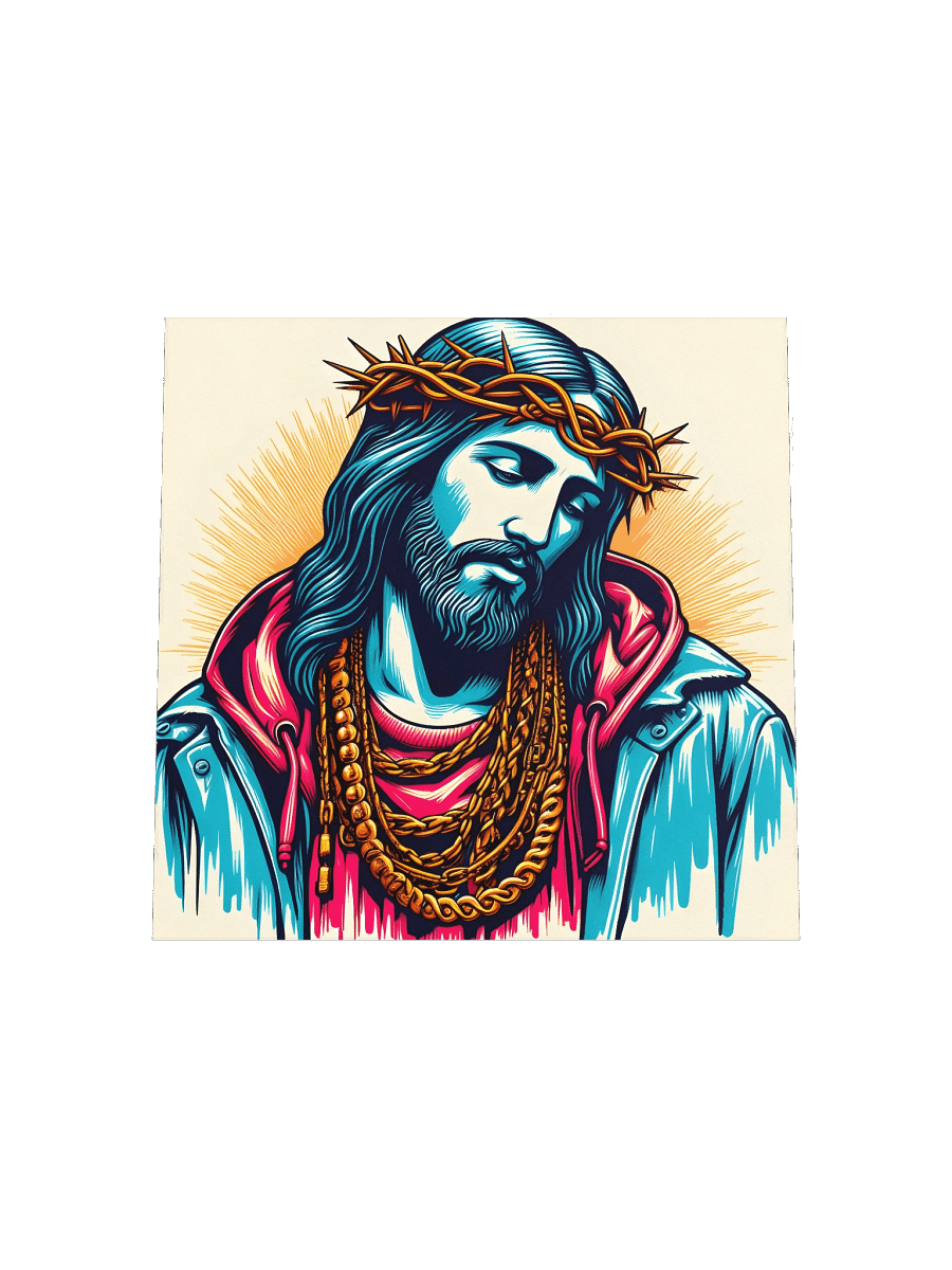 Urban King: Jesus Christ Streetwear Christ Art Print | Modern Hip-Hop Wall Art product image (17)