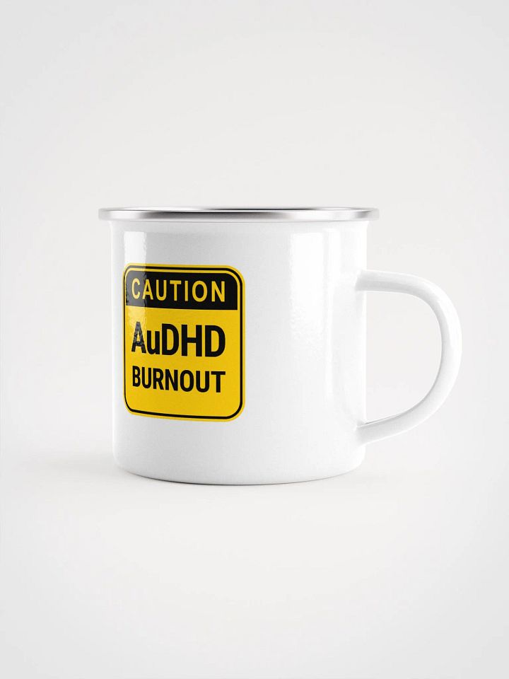 CAUTION: AuDHD BURNOUT Enamel Mug product image (1)