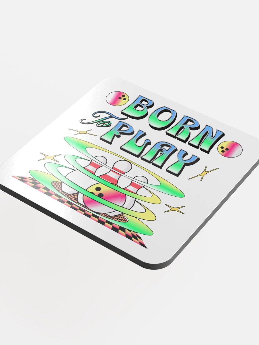Born To Play Bowling Playful Pins Cork Coaster Set product image (4)