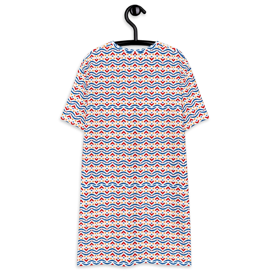 Red, White & Blue T-Shirt Dress, Summer Dress product image (7)