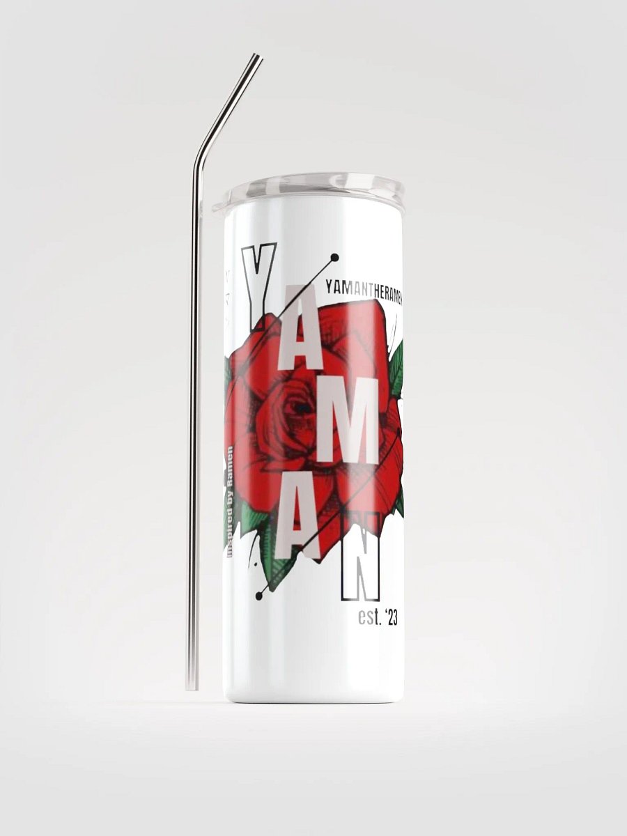 YTR Rose Printed White Travel Thermos product image (1)