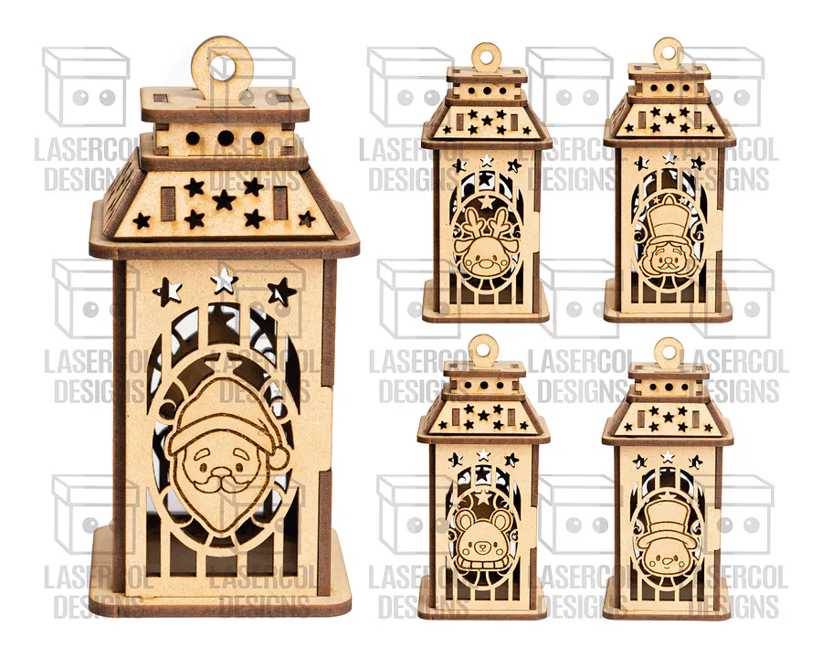 Christmas Lanterns Set With Box - Laser Cut Files product image (6)