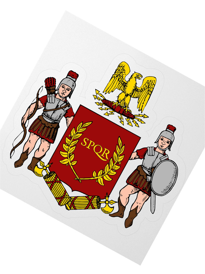 SPQR Roman Empire Crest Kiss Cut Sticker product image (2)