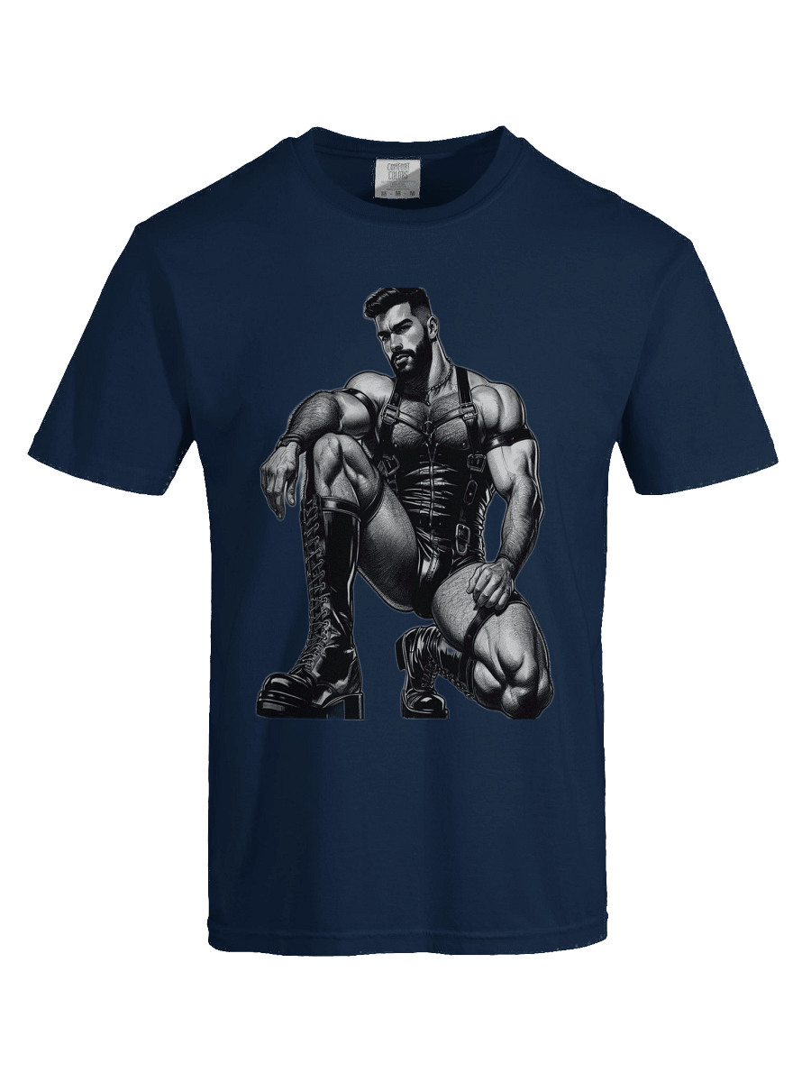 Gay Leather Top Man Leder Pride Daddy Tom of Finland Tribute Graphic DesignT-Shirt product image (53)