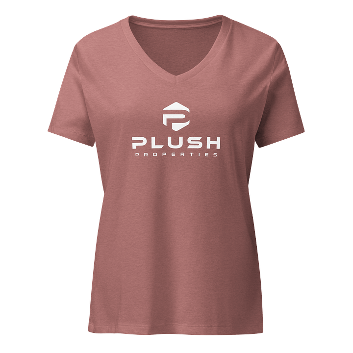 Plush Women's Relaxed V-Neck T-Shirt - Pink product image (1)