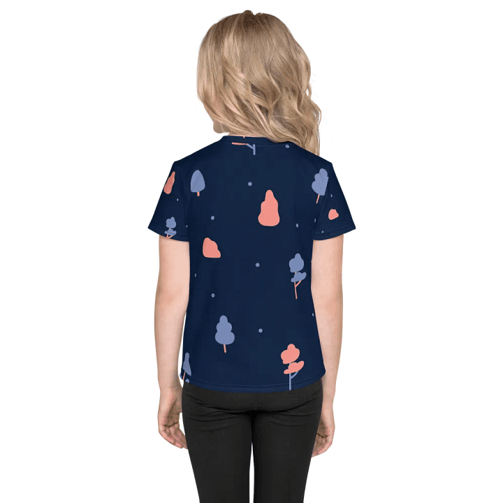 Kids' Navy Playful Trees T-Shirt product image (2)