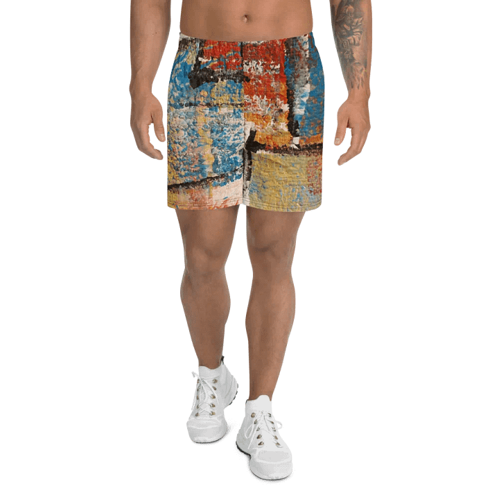 abstract original painting print on shorts product image (1)