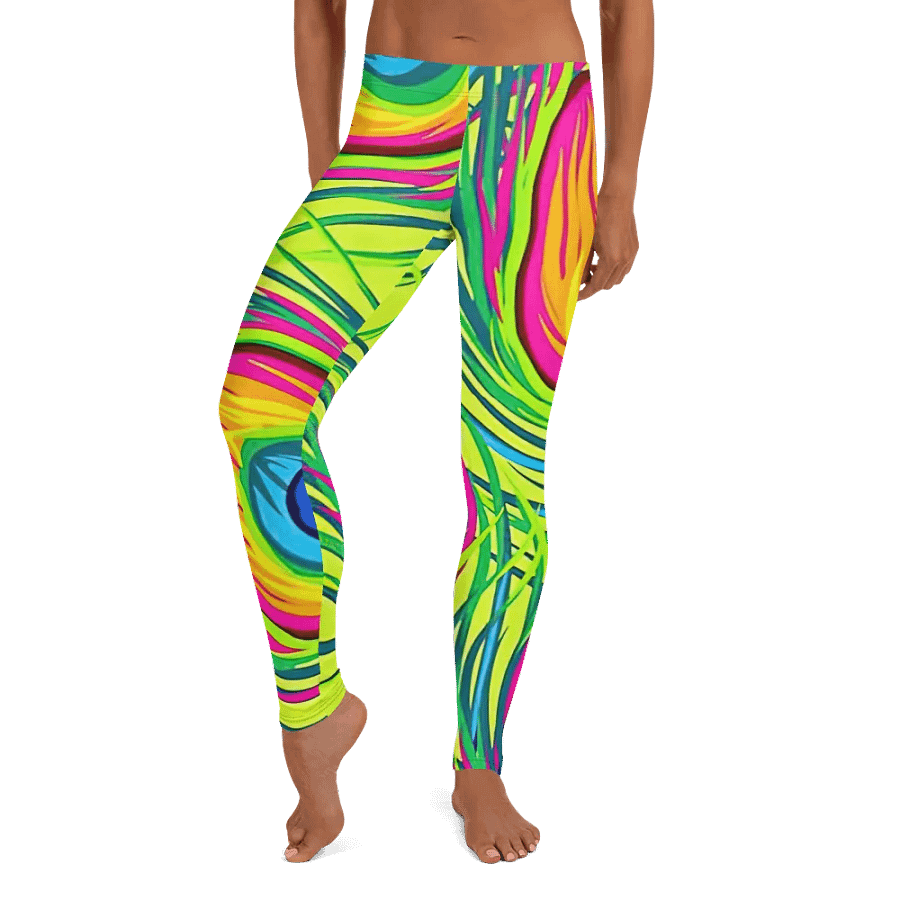 Peacock Feathers Fantasy Leggings product image (9)