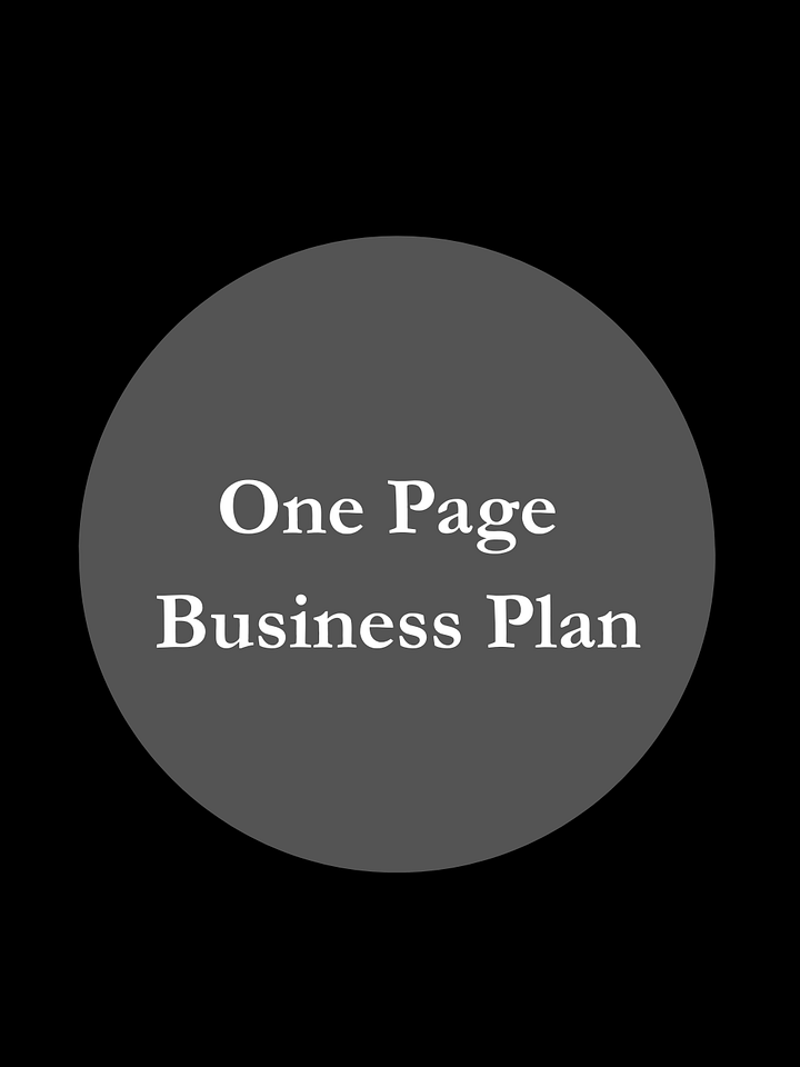 One Page Business Plan product image (1)