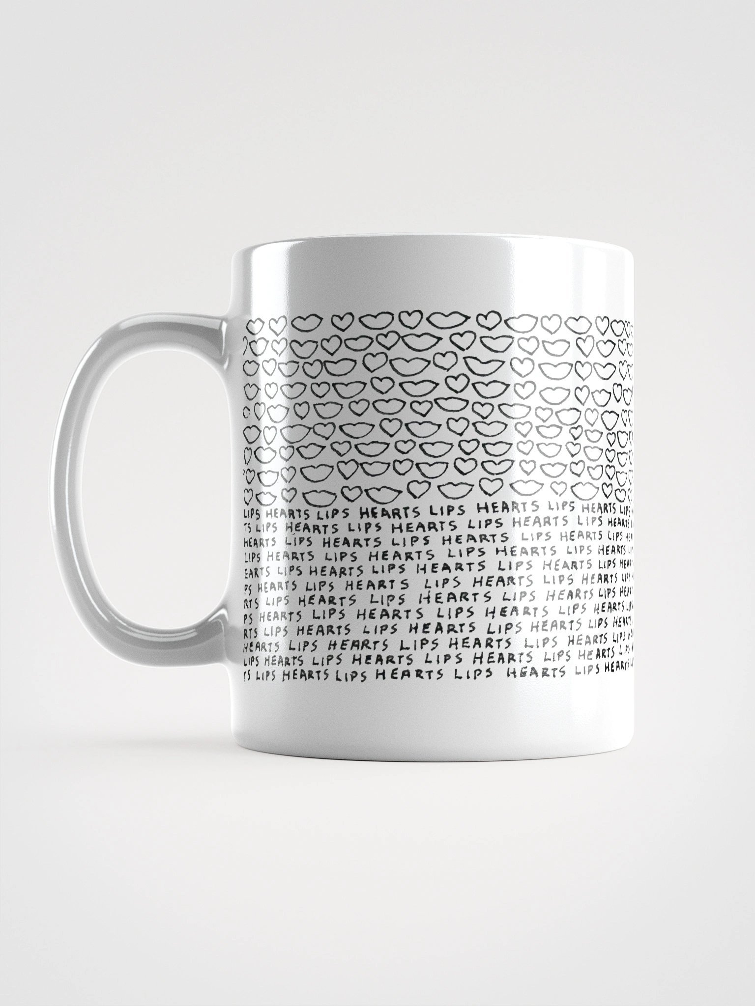 Lips Hearts White Glossy Mug product image (11)